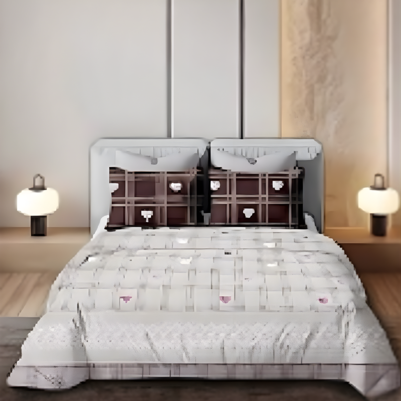 Emerald Heart Check Bedsheet Set - Image 4