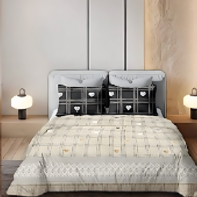 Emerald Heart Check Bedsheet Set - Image 3