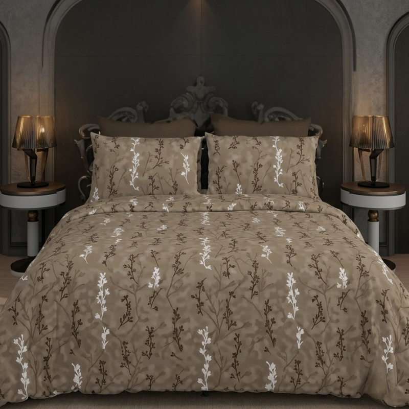 Floral Vine Printed Bedsheet Set - Image 4