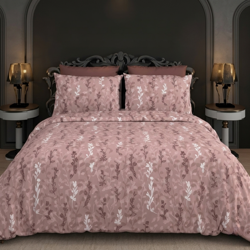 Floral Vine Printed Bedsheet Set - Image 3