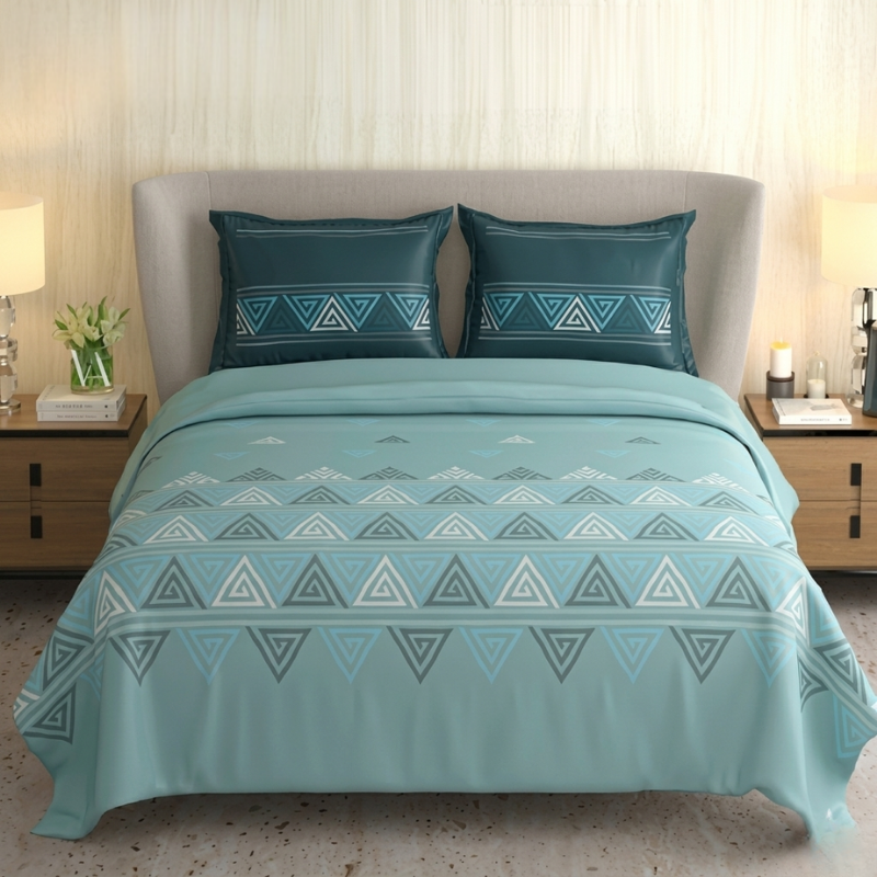 Triangle Pattern Bedsheet Set - Image 2
